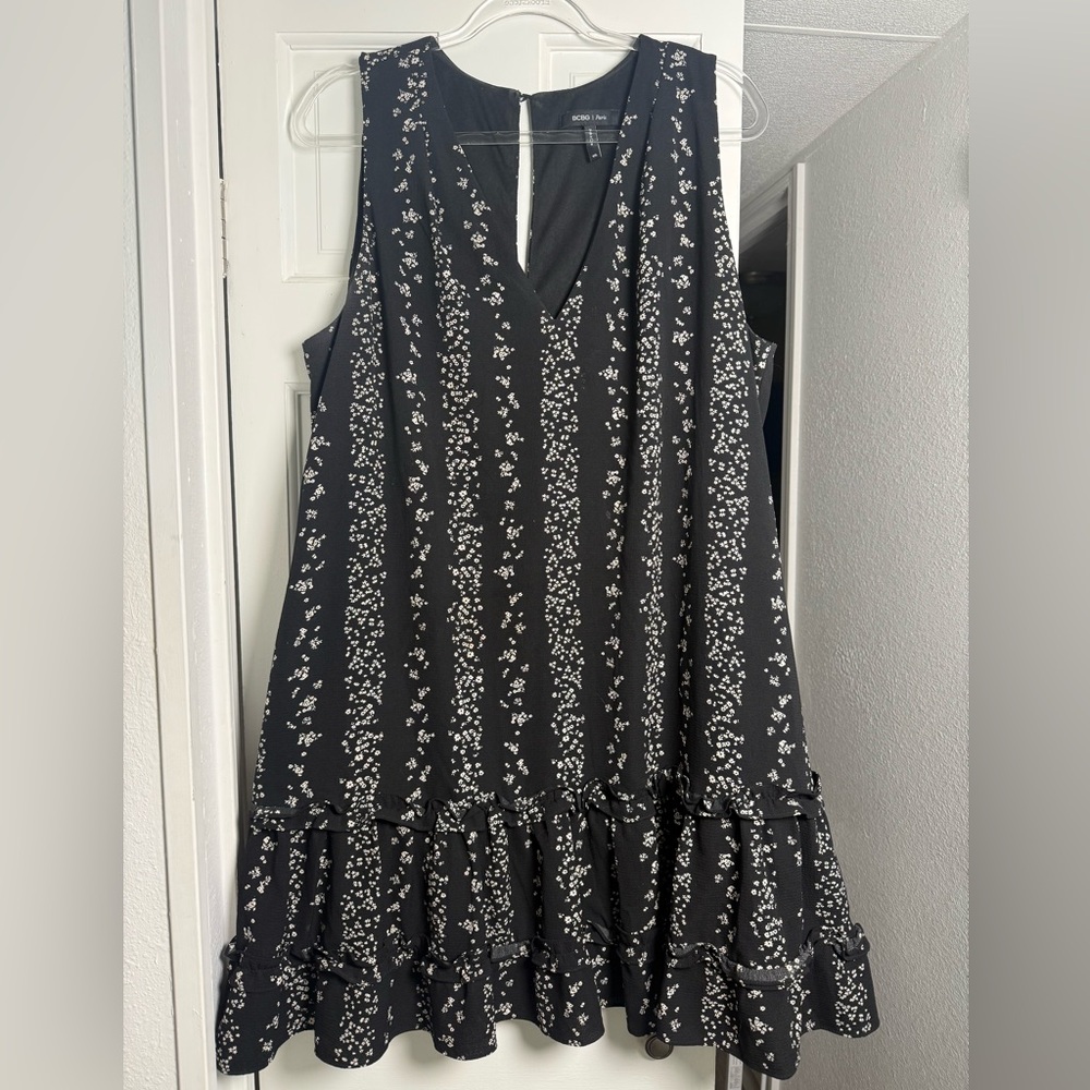 XXL floral mini shift dress